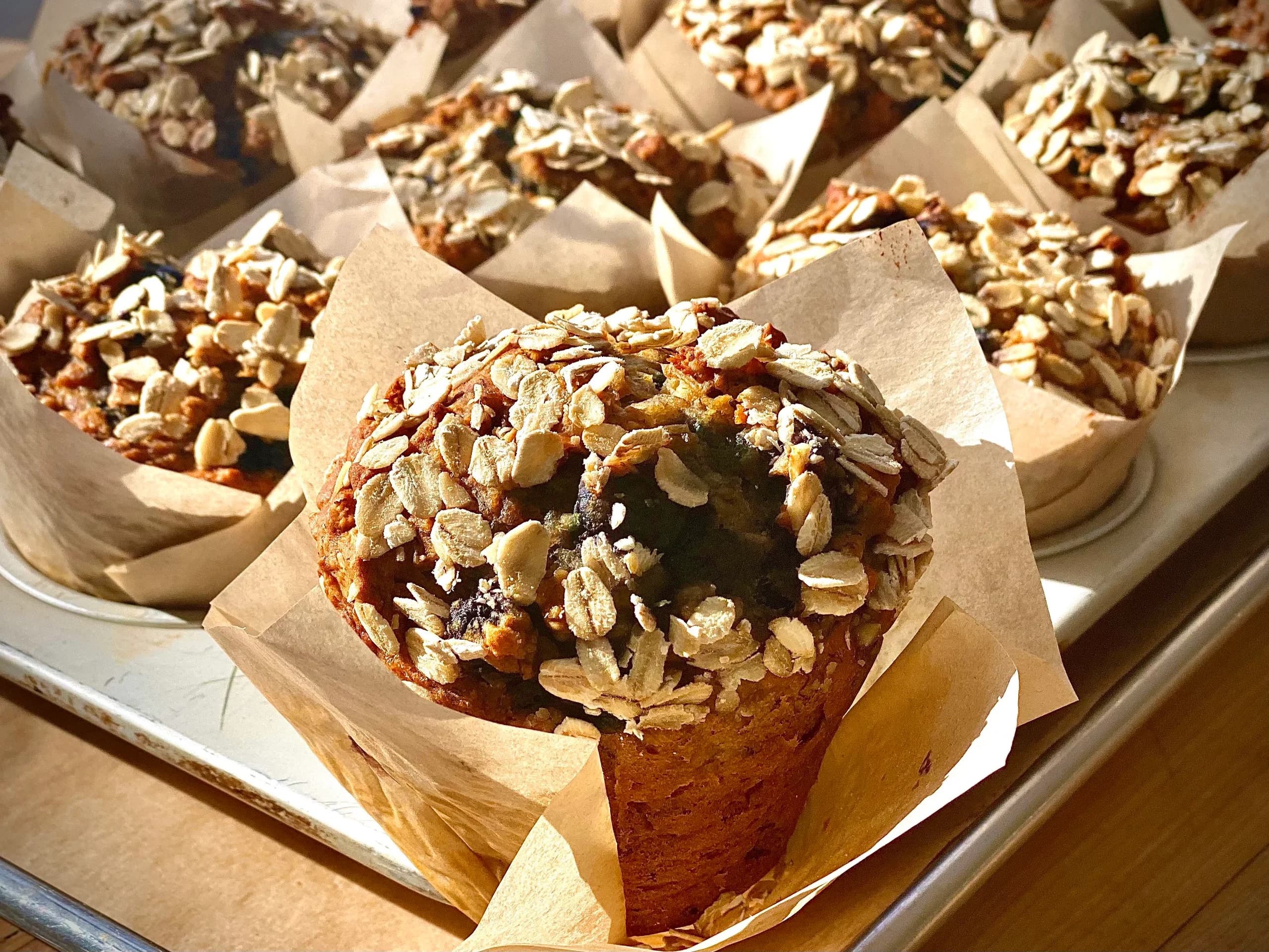 Vegan Blueberry Banana Oatmeal Muffin